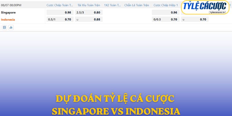 Soi kèo nhà cái Singapore vs Indonesia – dự đoán từ chuyên gia